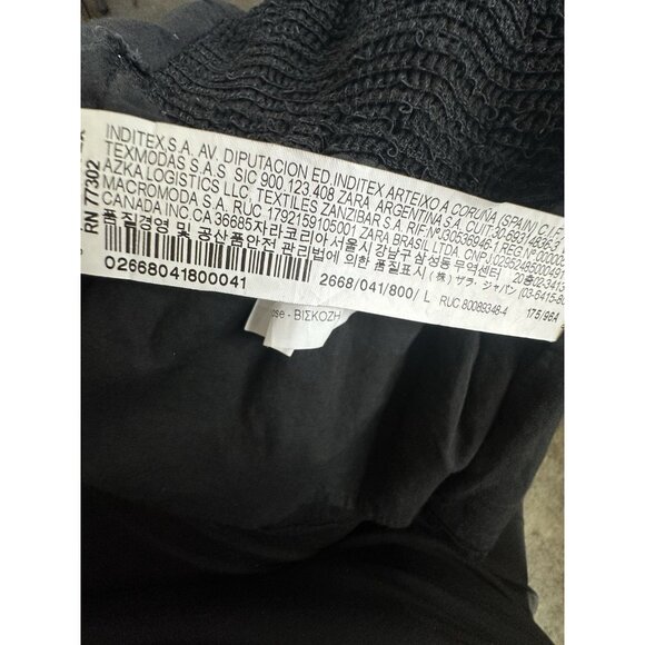 Zara Black Sweetheart Neckline Crop Top Tank Womens Large Adjustable - Picture 12 of 12